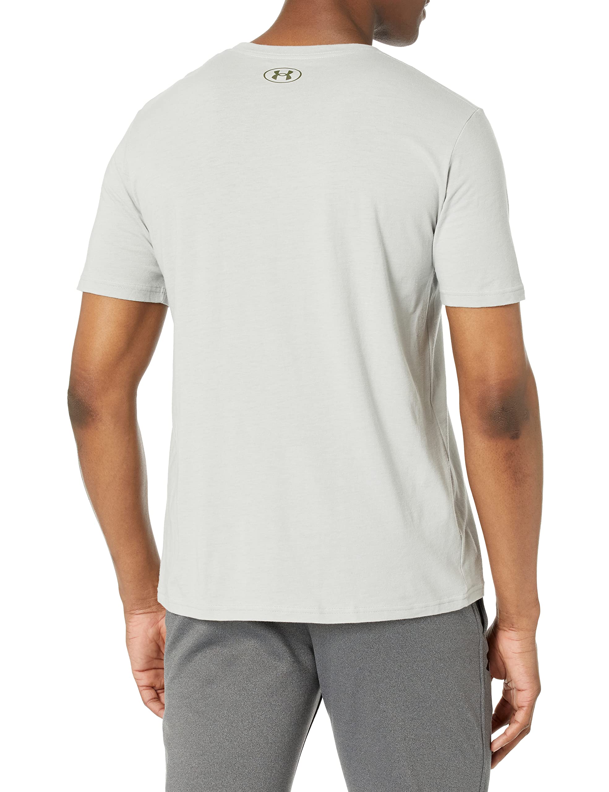 Under Armour Męska koszulka z krótkim rękawem Freedom Graphic, (011) Mod Gray Medium Heather/Marine Od Green, XXL
