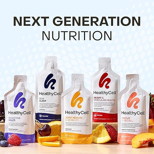 Miniatura 6 de Healthycell Eye Health Suplemento líquido diario Vitaminas y minerales para los ojos con luteína, zeaxantina, astaxantina y betacaroteno para el