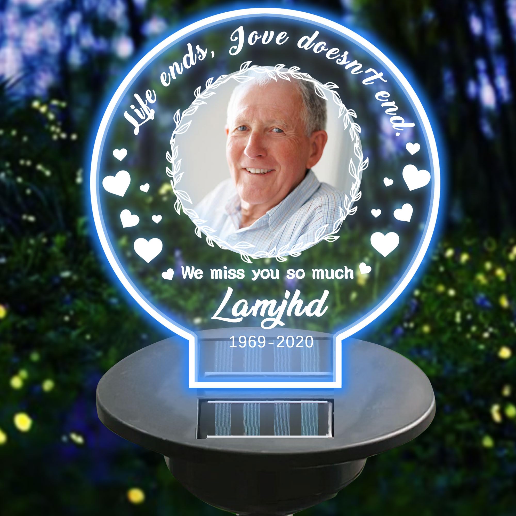 Amazon.com: Certykllp Personalized Memorial Garden Solar Outdoor