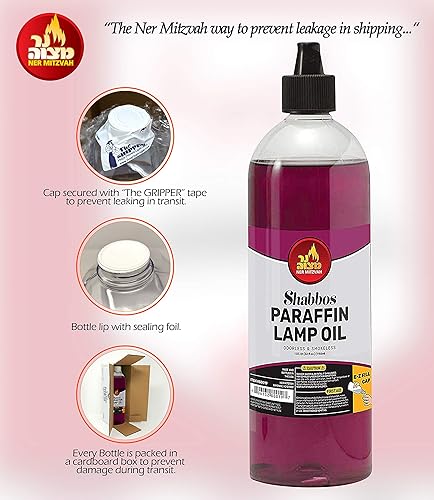 Miniatura 31 de Ner Mitzvah aceite de parafina para lámparas, no produce humo ni olor, quema aceite de forma limpia para uso en interiores y exteriores, con sistema