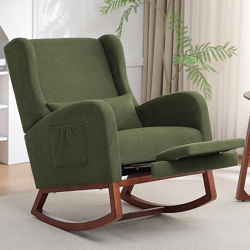 HCHAIRH Rocking Chair Nursery, Nursery Rocking Chairs with Foot Rest,