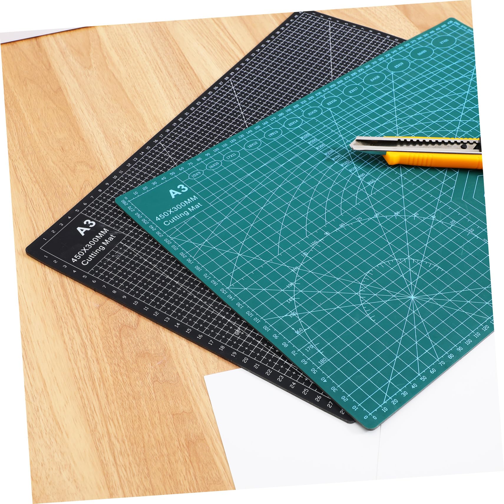 Housoutil 2 Stück Bastel Schneidematten aus Pvc Doppelseitig Verstärkt für Nähen Patchwork und Heimwerken