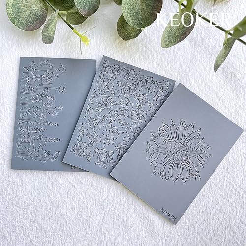 Miniatura 10 de Keoker Hojas de textura de arcilla polimérica, alfombrilla de textura de arcilla para hacer aretes de joyería, herramientas de aretes de arcilla