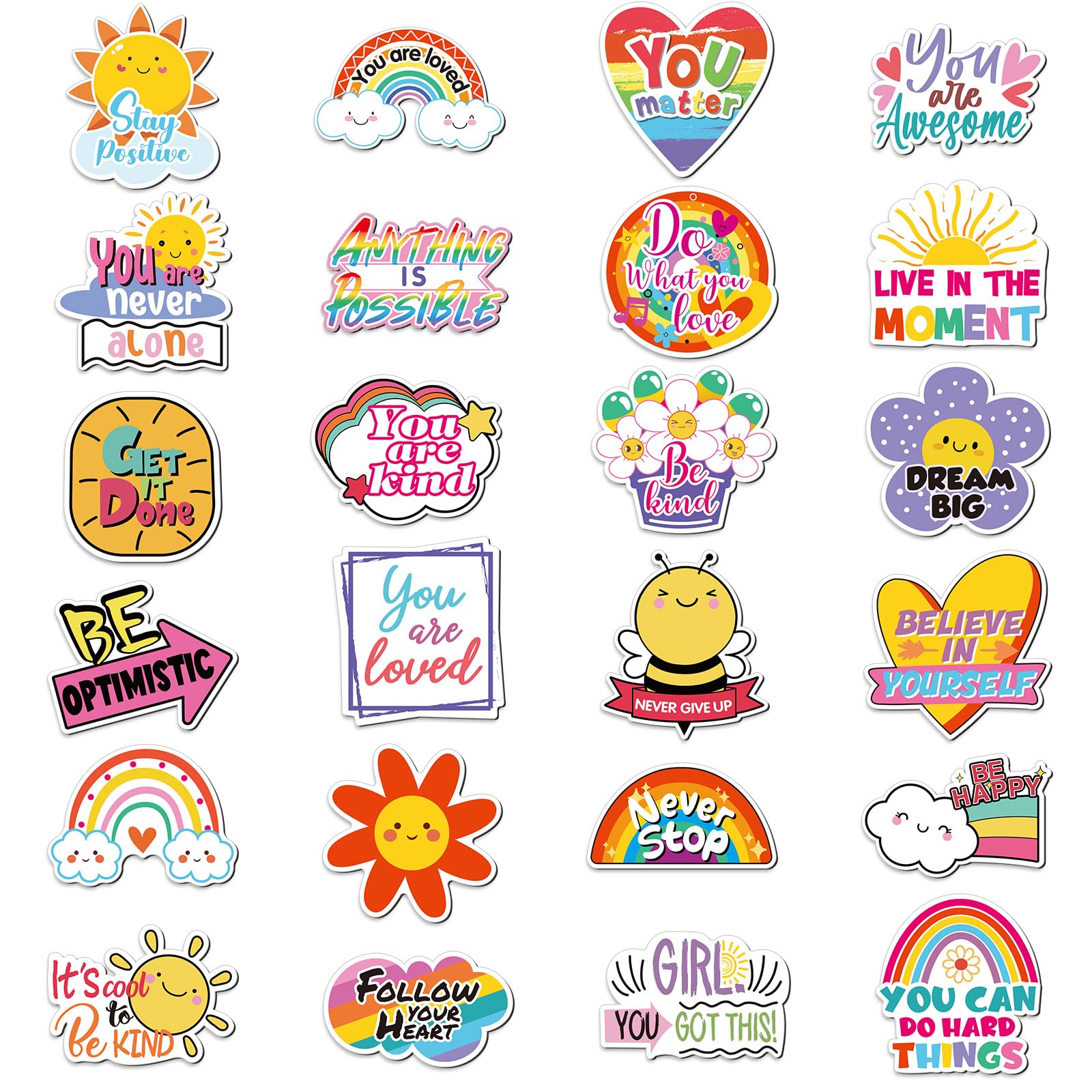 Sinmoe 24 Pieces Inspirational Fridge Magnets for Girls Back to School Locker Magnets for Girls Cute Motivational Quotes Refrigerator Decorations for School Classroom Whiteboard Office(Cute Style)