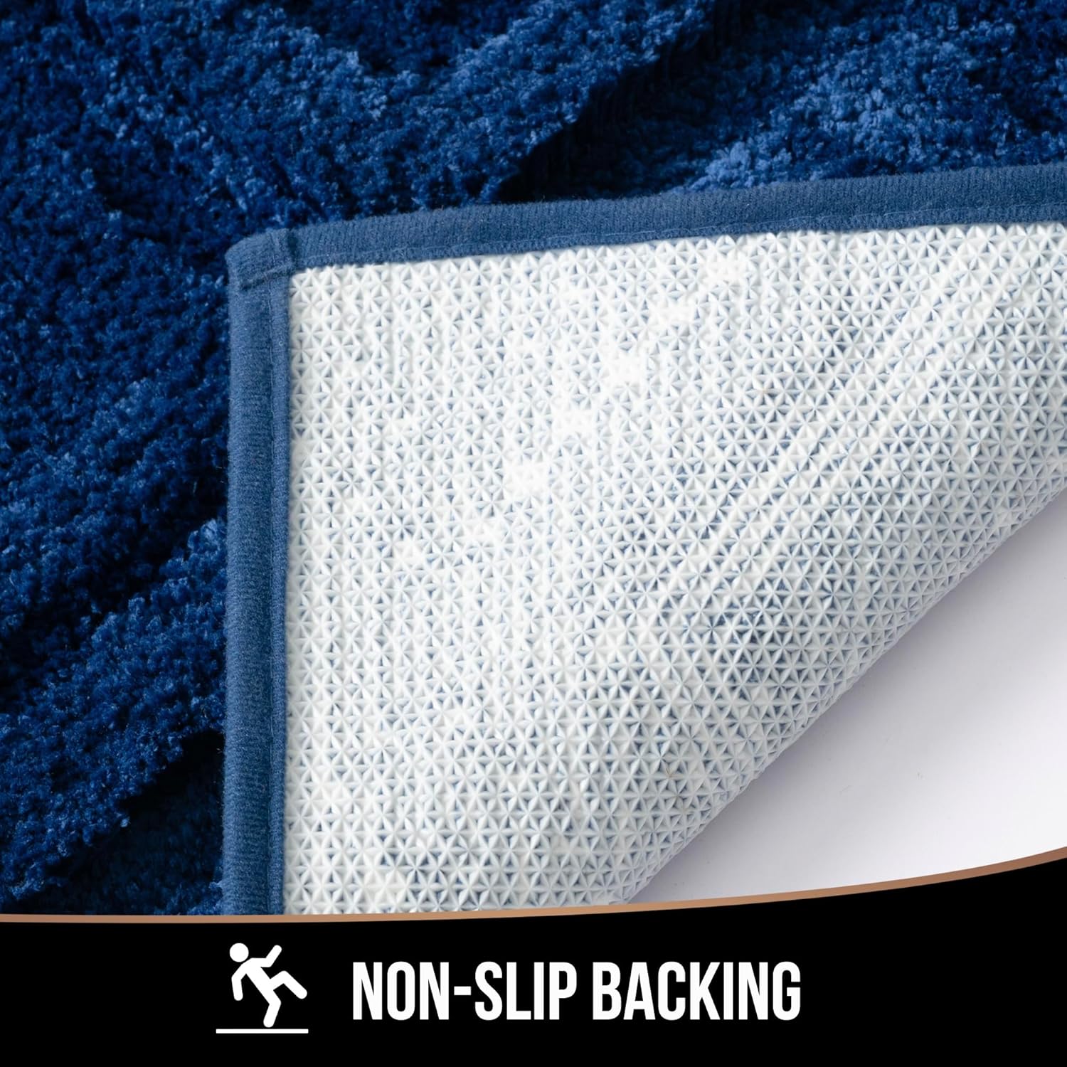 Bath Mat & Bathroom-Rugs 36x24, Ultra Soft Machine Washable Microfiber Bath Mat, Absorbent Quick Dry Non Slip Rug for Bathroom Floor, Tub and Shower, Navy - Image 5