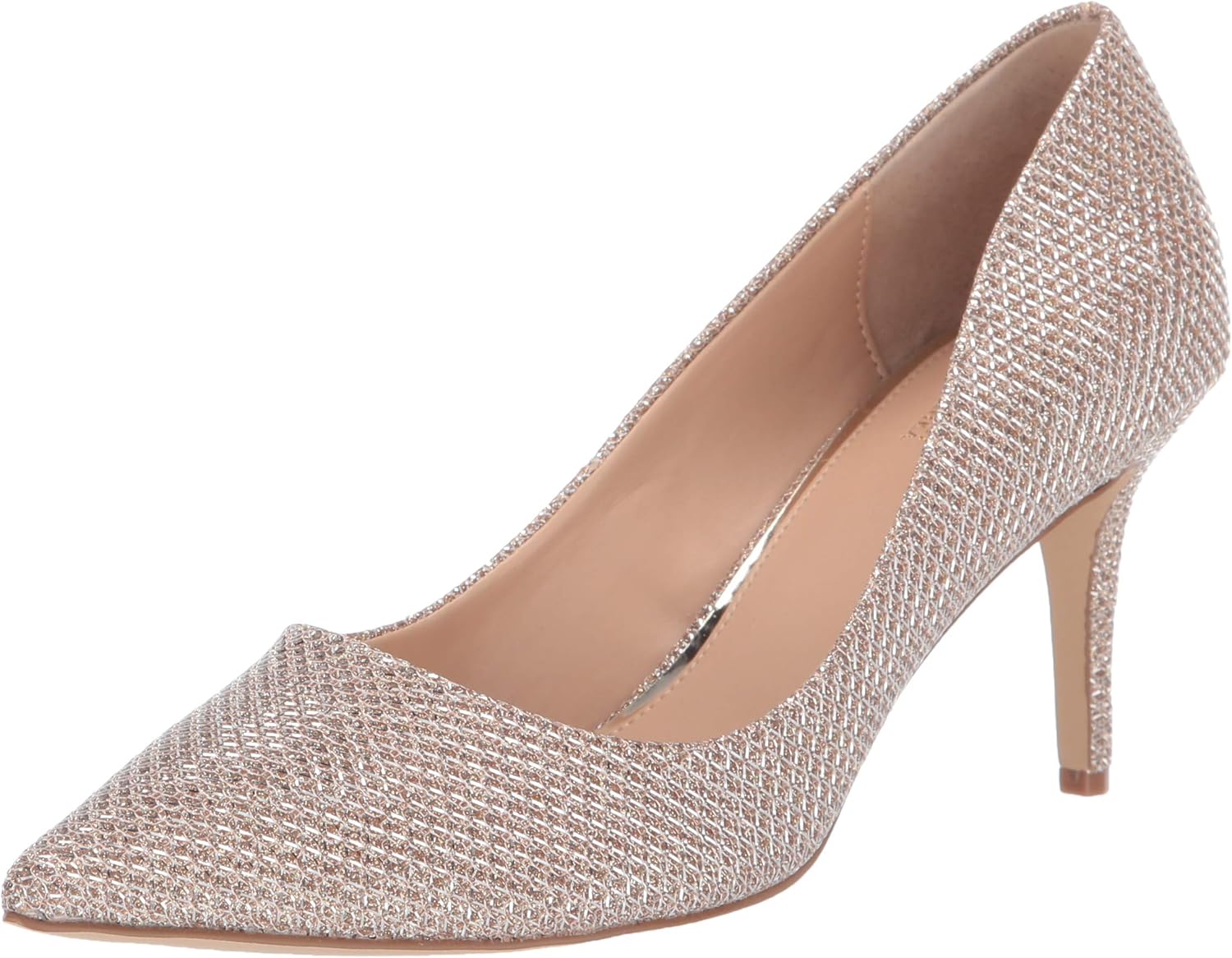 Jewel Badgley Mischka Women's RUDY Shoe, Champagne Fabric, 6 M US