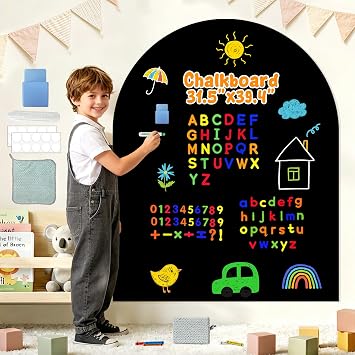 Large Arch Magnetic Wall Decal Black Magnet Chalkboard Decals for Playroom