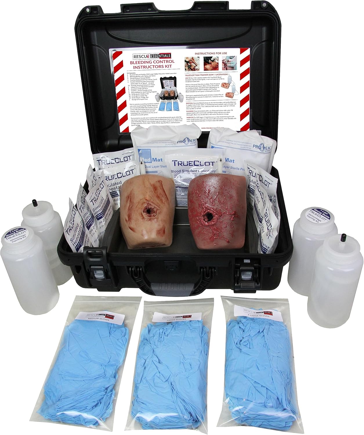 Rescue Essentials Bleeding Control Instructors Kit (2 GSW Wounds)