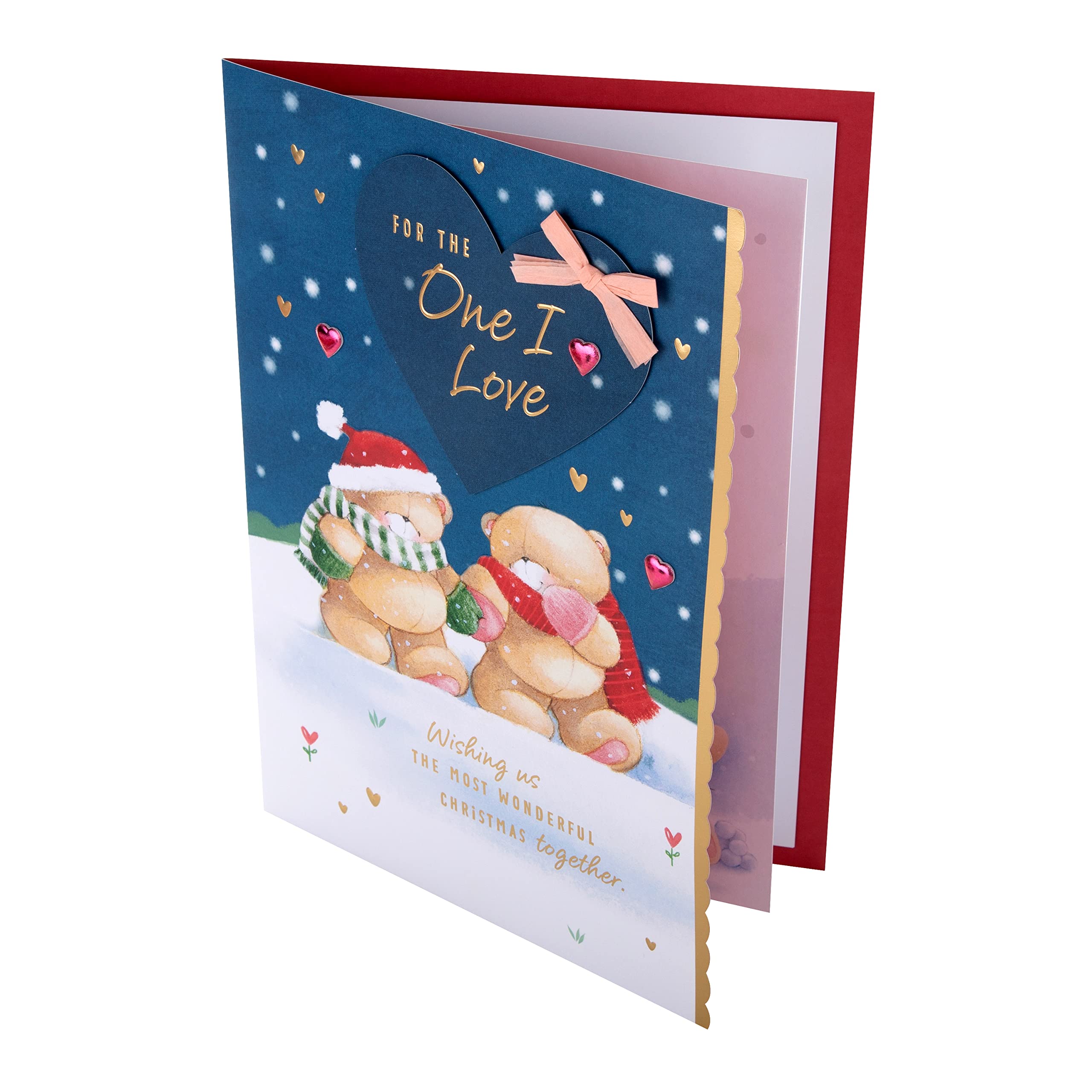 Hallmark Boxed Christmas Card for One I Love - Cute Forever Friends Winter Design, 25575201, Multicoloured - Image 3