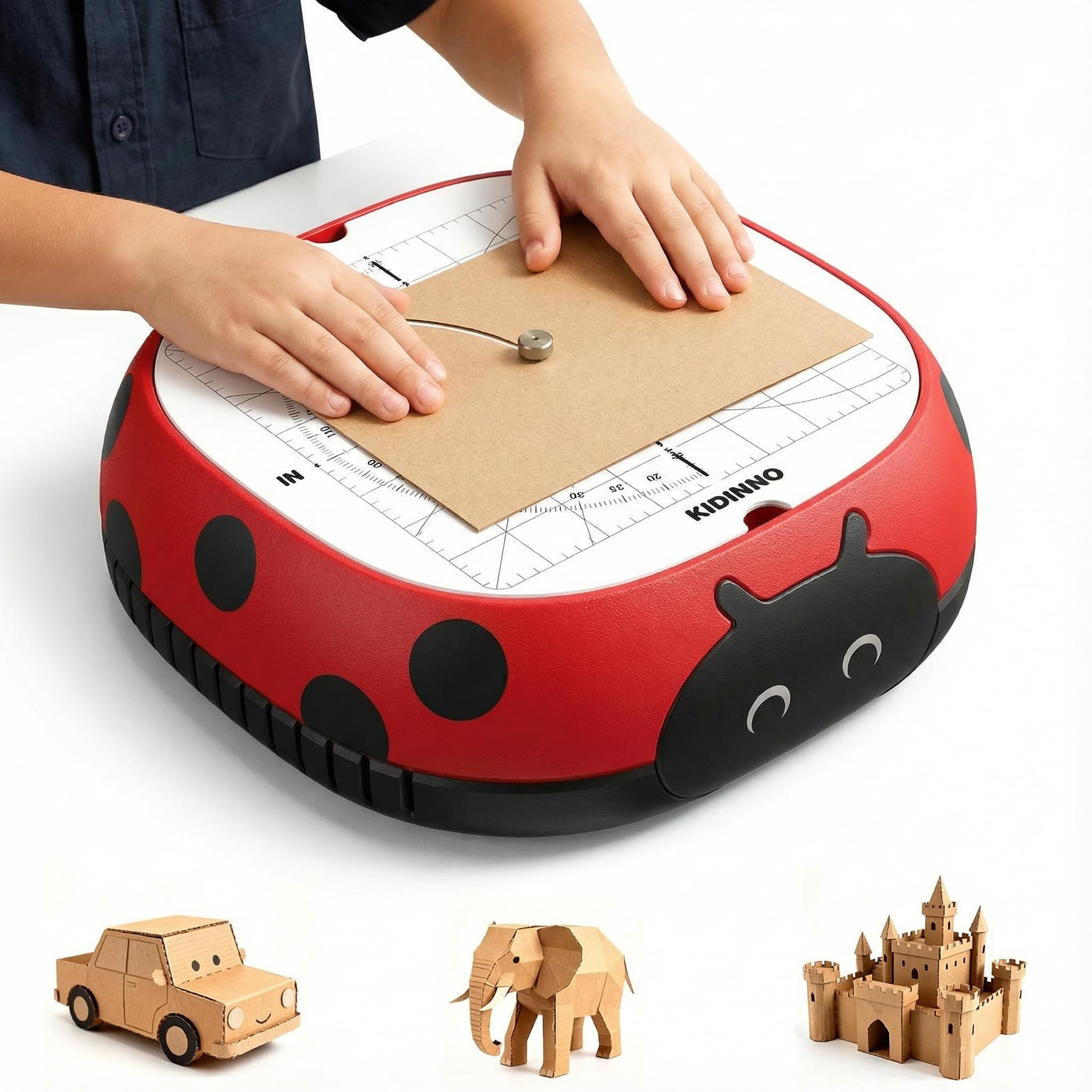 Photo 1 of KIDINNO Upgarded Safe Power Cardboard Cutter for Kids, STEM + STEAM Educational Toy for Boys and Girls Ages 5+, Upcycled Tool for DIY Cardboard Projects, Engineering & Creativity