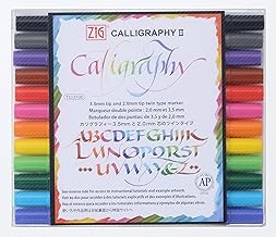 呉竹(Kuretake) 水性ペン ZIG カリグラフィーII 12色 TC-3100/12V