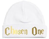 Vista 50 de Sombrero de bebé Wizard - Chosen One (tela negra - diseño dorado)