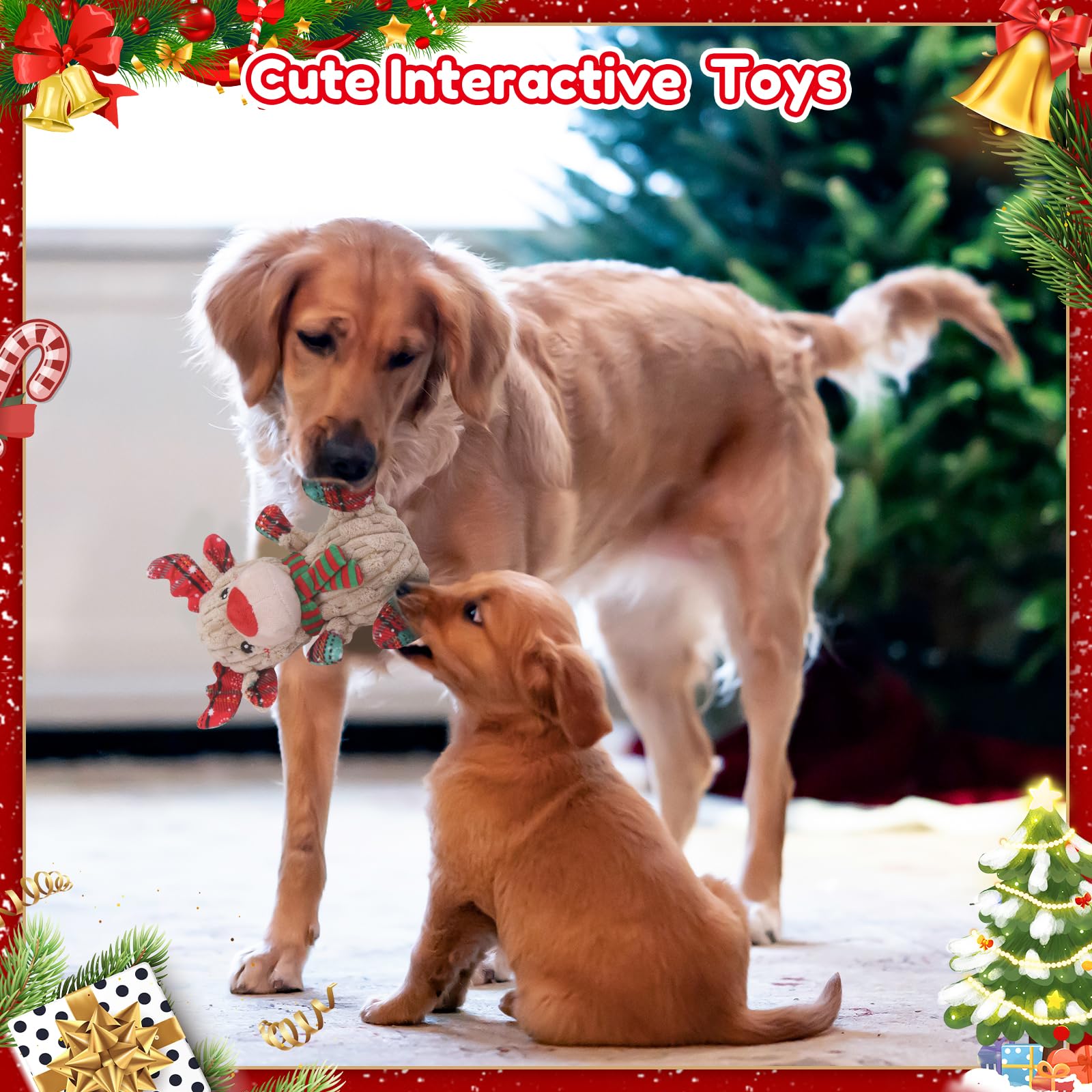 loncoldy Juguetes de Navidad para Perros