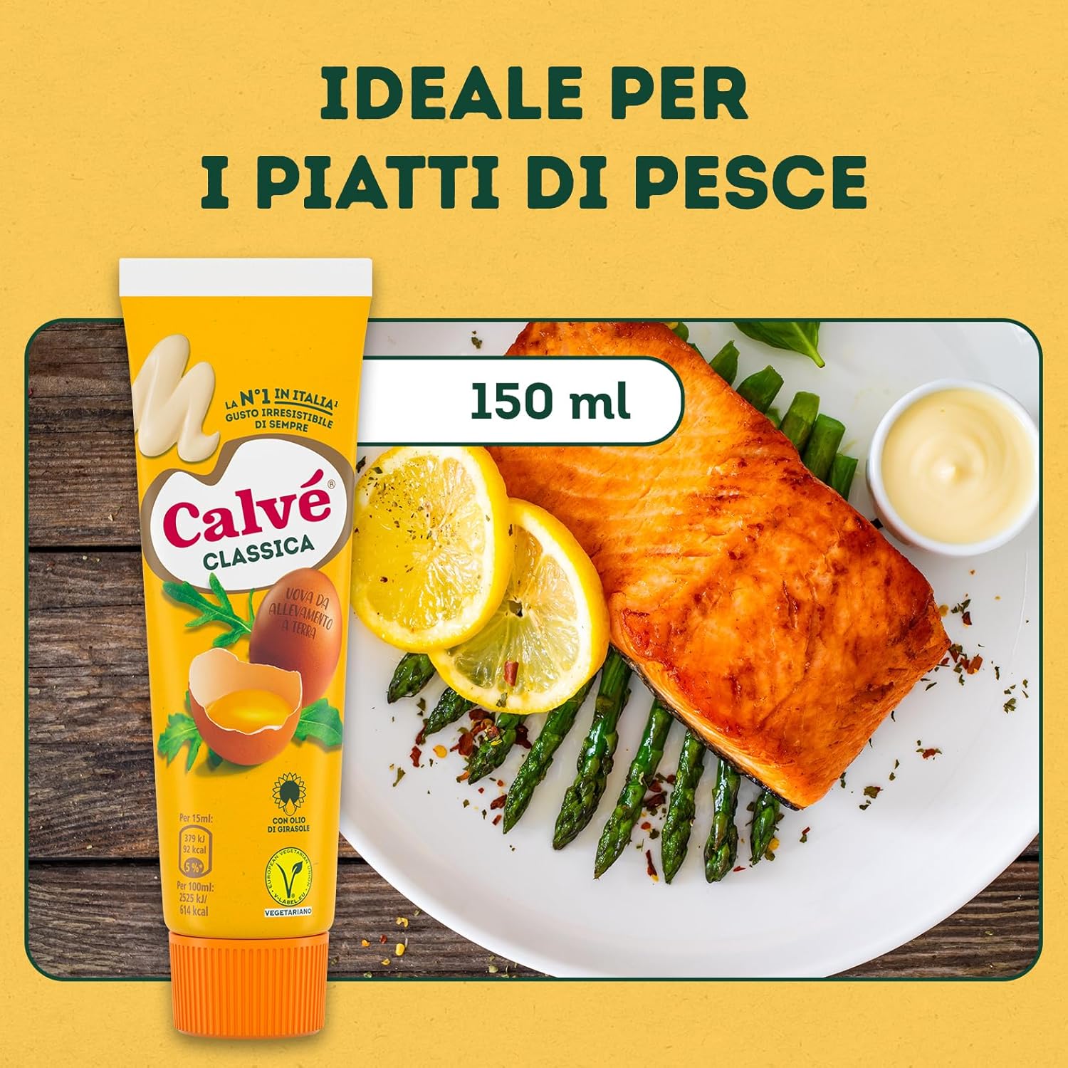 Calvé Maionese Classica, Formato 150 ml, Maionese Calvé Classica con Olio di Semi di Girasole, Ideale per Sandwich e Tartine, Senza Conservanti e Senza Zuccheri, Senza Glutine, Vegetariano - Immagine 4