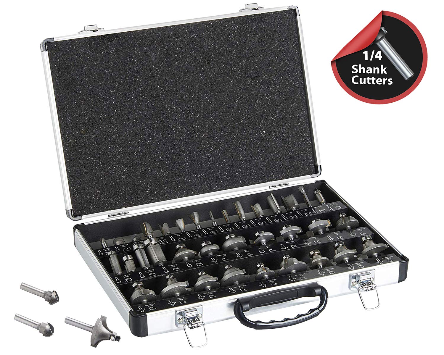 LUMBER JACK 35 Piece Router Cutter Set 1/4" Shank TCT Tungsten Carbide Tipped