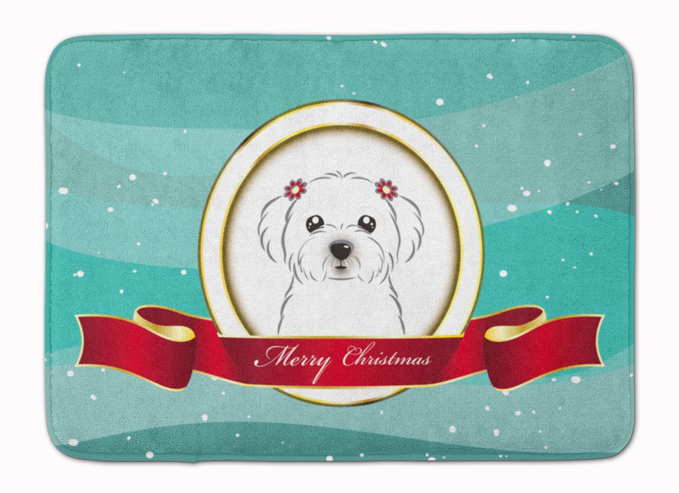 Caroline 's Treasures bb1518rug Malteser Frohe Weihnachten Fußmatte, 48,3 x 68,6 cm Multicolor