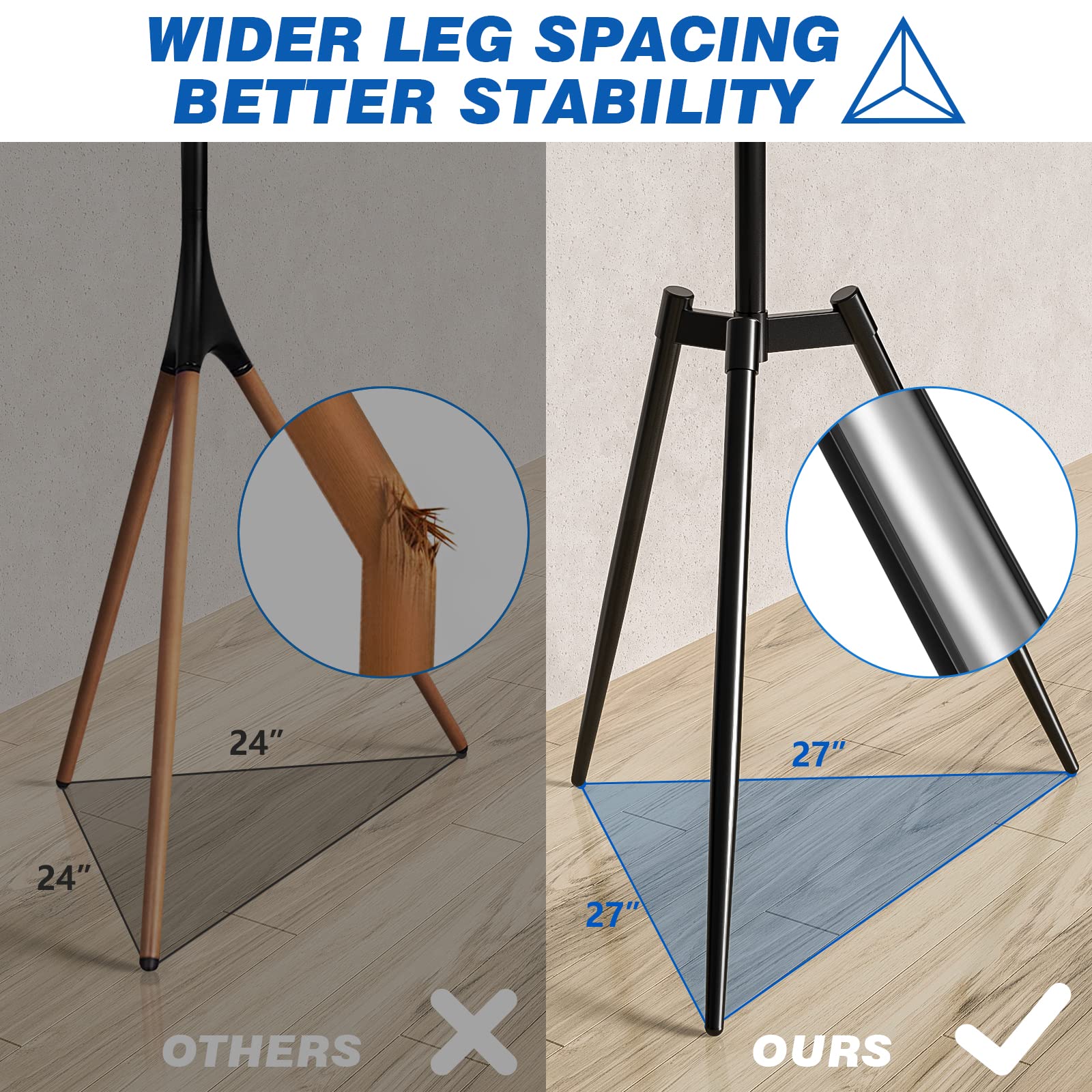 Treppiede Supporto Cavalletto Tripod - RFIVER Porta TV da Terra da 32 a 65 Pollici per Televisore da LCD/LED/OLED/QLED/Plasma Girevole 100° , 400 x 400 mm