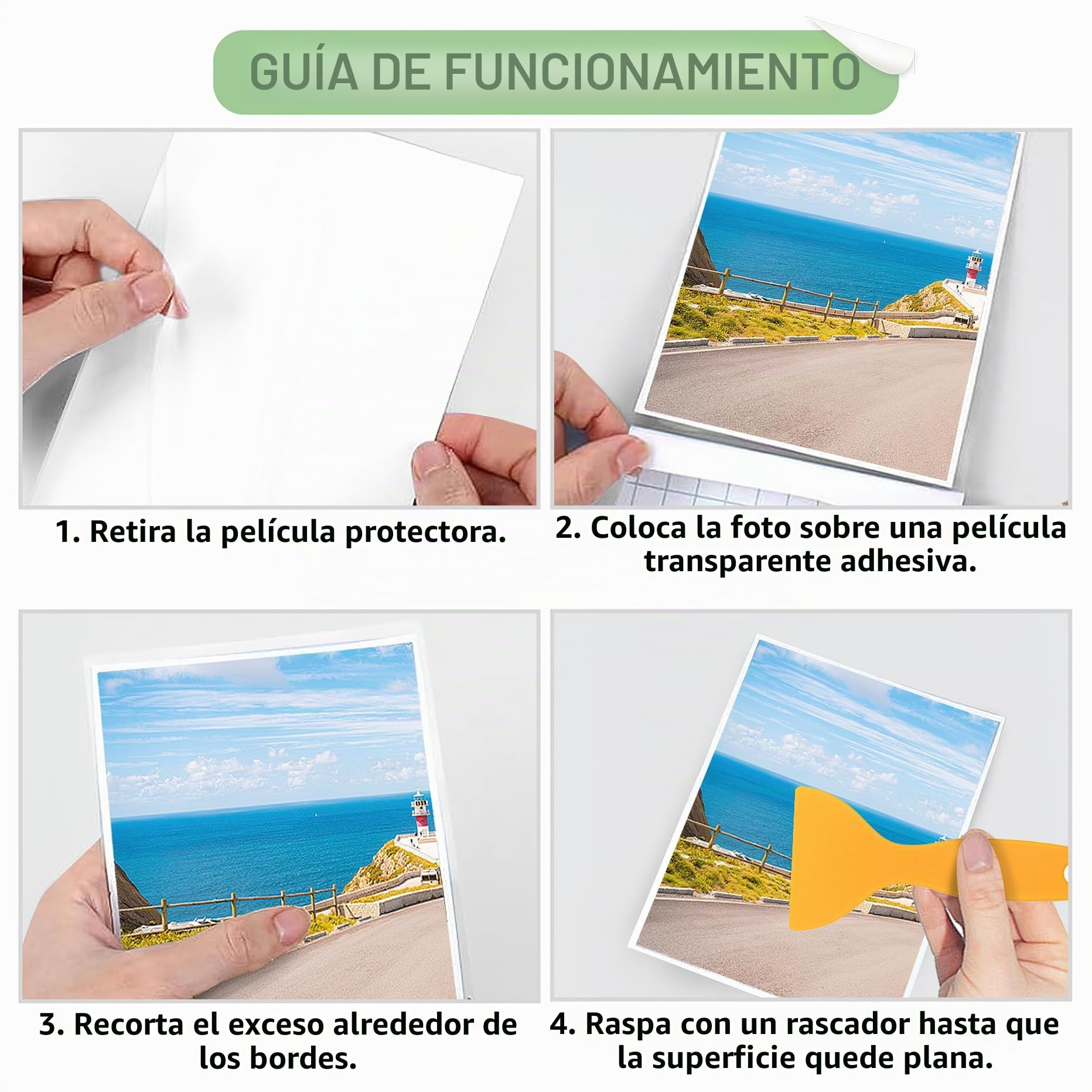 50 Hojas Hojas Laminadas Autosellantes, Hojas Laminadas Transparentes Impermeables, 6 Pulgadas Hojas Laminables sin Máquina con Rascador, Bolsas de Plastificar para Tarjetas de Visita Foto Pegatinas