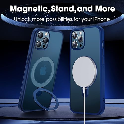 Miniatura 8 de CASEKOO Funda diseñada para iPhone 12 Pro Max con soporte magnético invisible protección militar contra caídas compatible con MagSafe a prueba de