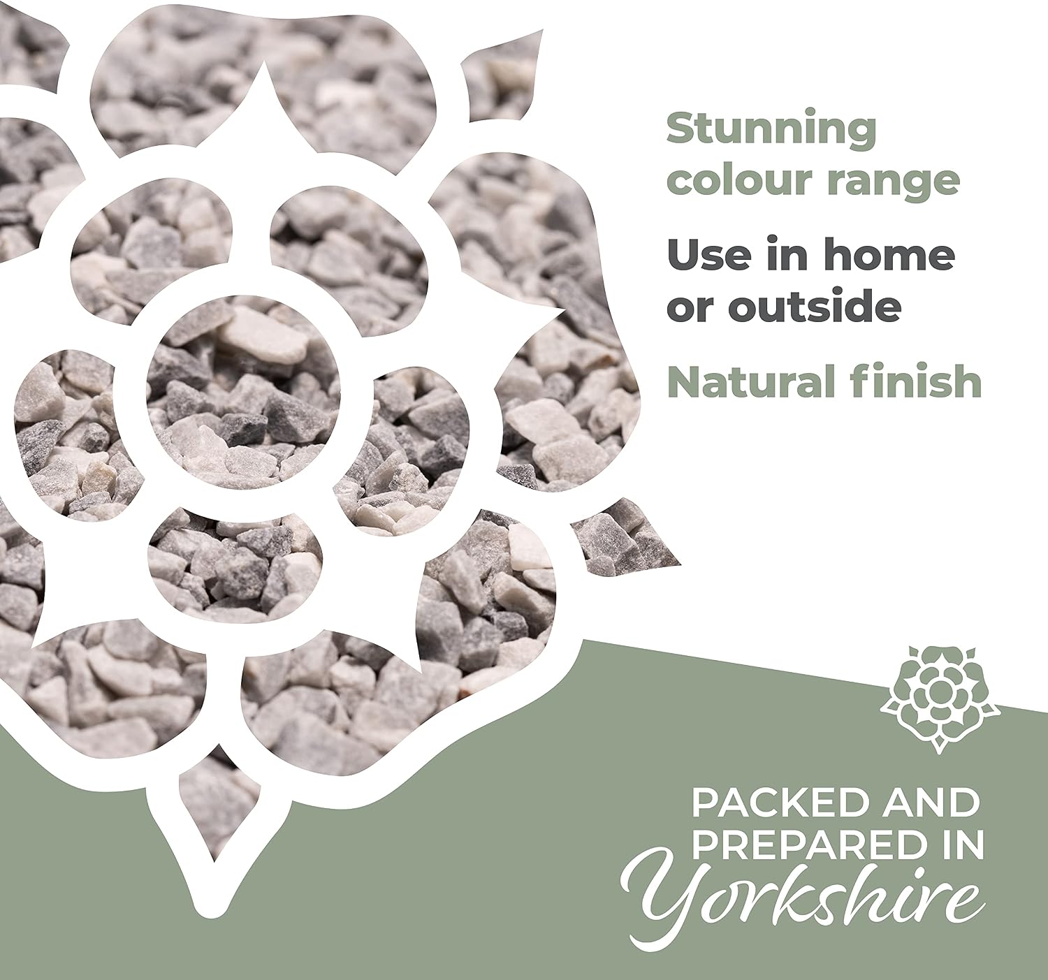 Natural World Rock Plant Topper Stones - Beautiful Natural Stones, Paloma Grey - Image 4