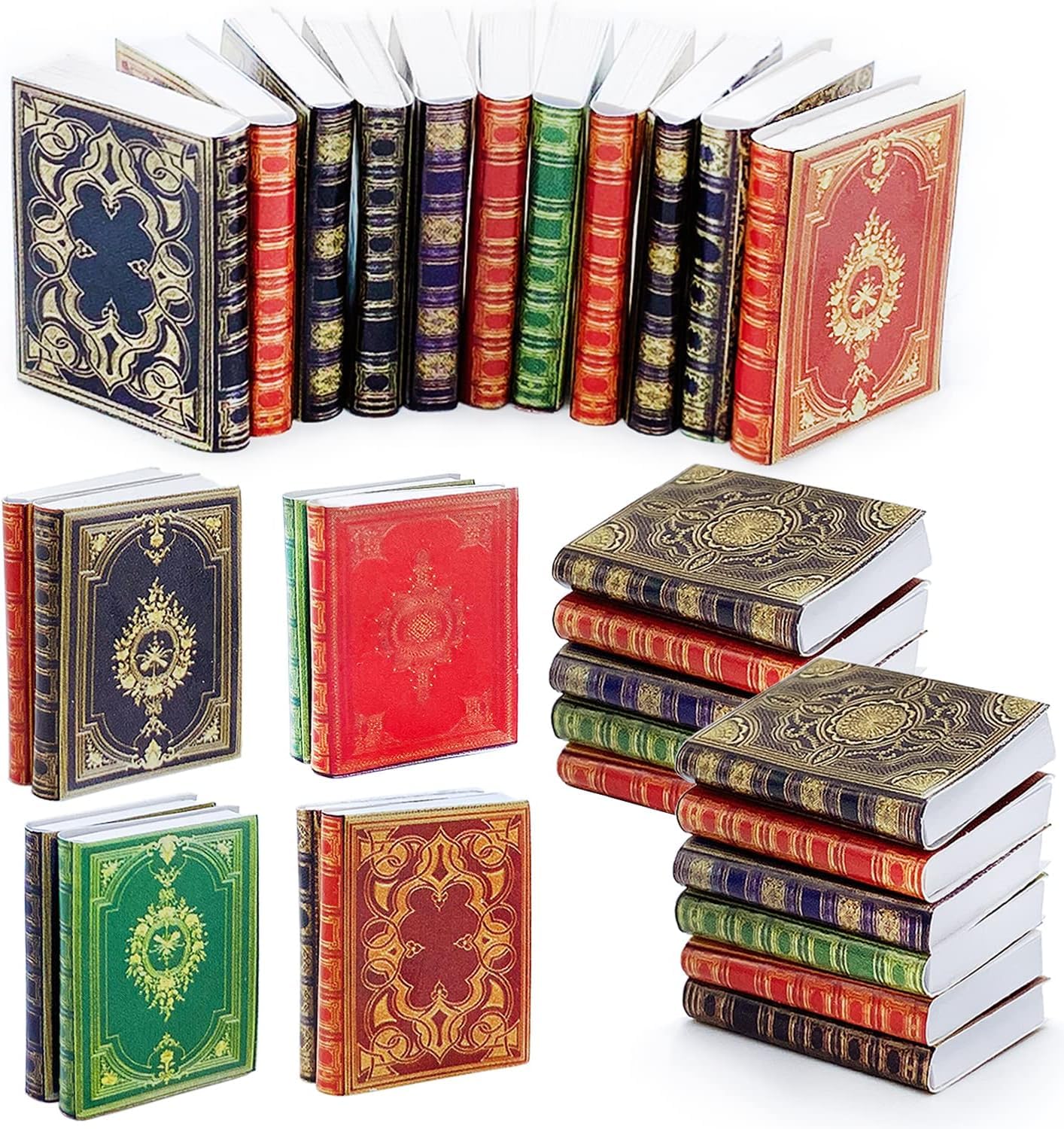 DROPOSALE 18 Pcs Miniatures Dollhouse Books Assorted Mini Decoration Accessories Doll Toy Supplies Christmas Pretend Play Makeup Use Game Play Baby Girls Baby Multi Color - Image 9 thumbnail
