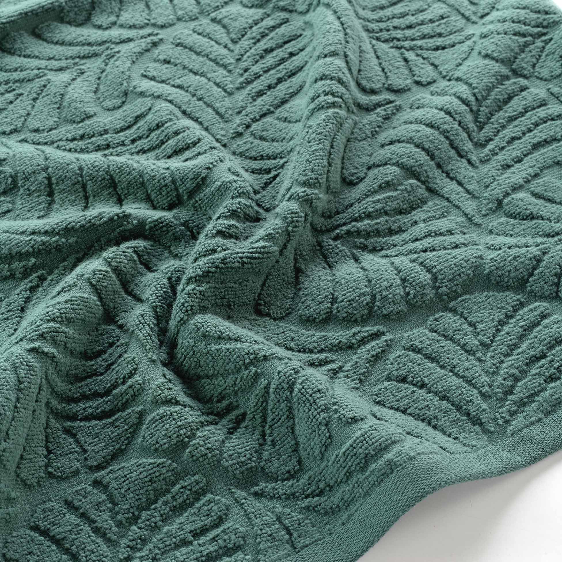 Douceur d'Intérieur Amazone Bath Towel, 90 x 150 cm, Emerald, 100% Cotton, Emeraude - Image 3