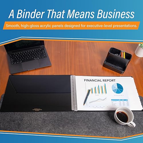 Miniatura 3 de Carpeta de poste de tornillo 11x17 Panel acrílico con postes fijos negro