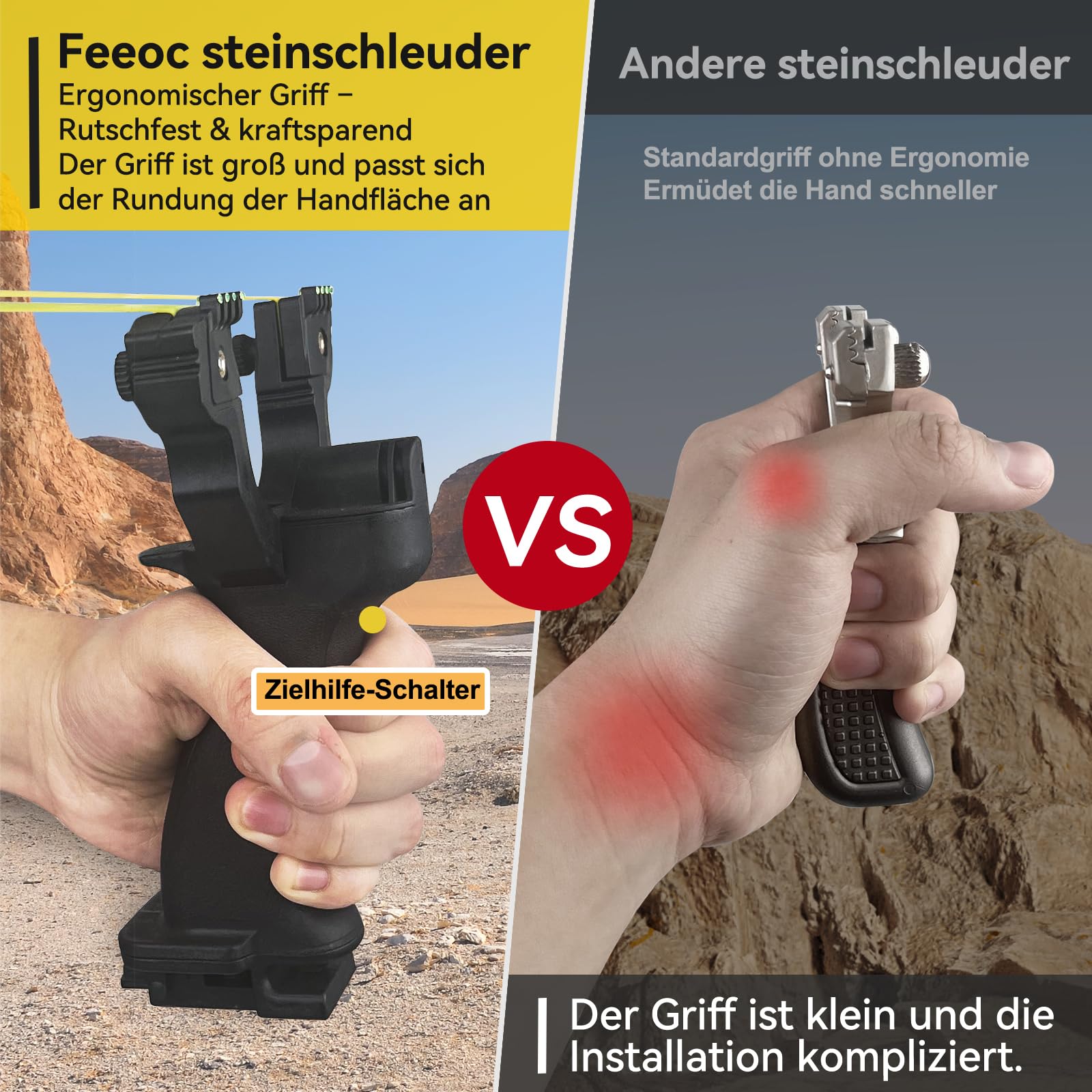 Set di fionde sportive per allenamento all'aria aperta, impugnatura ergonomica antiscivolo con rivista a sfera, con 400 sfere di allenamento e 6 fasce di ricambio, centrifuga di precisione per il