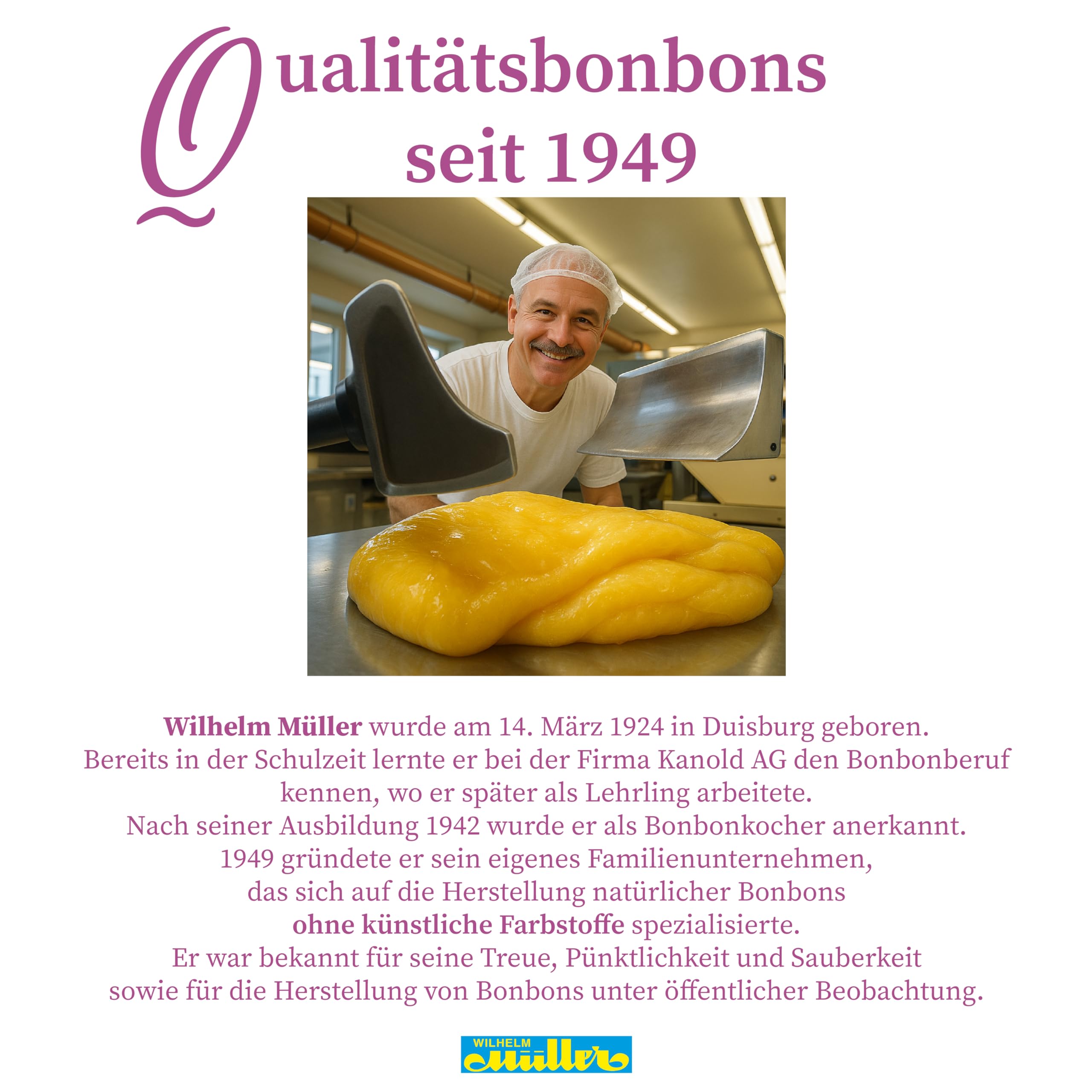 WILHELM Müller Himbeer Bonbons - Fruchtbonbons wie früher - Fruchtige Bonbons mit Himbeer Geschmack - Süßigkeiten im praktischen Beutel aus Deutschland - 2500g