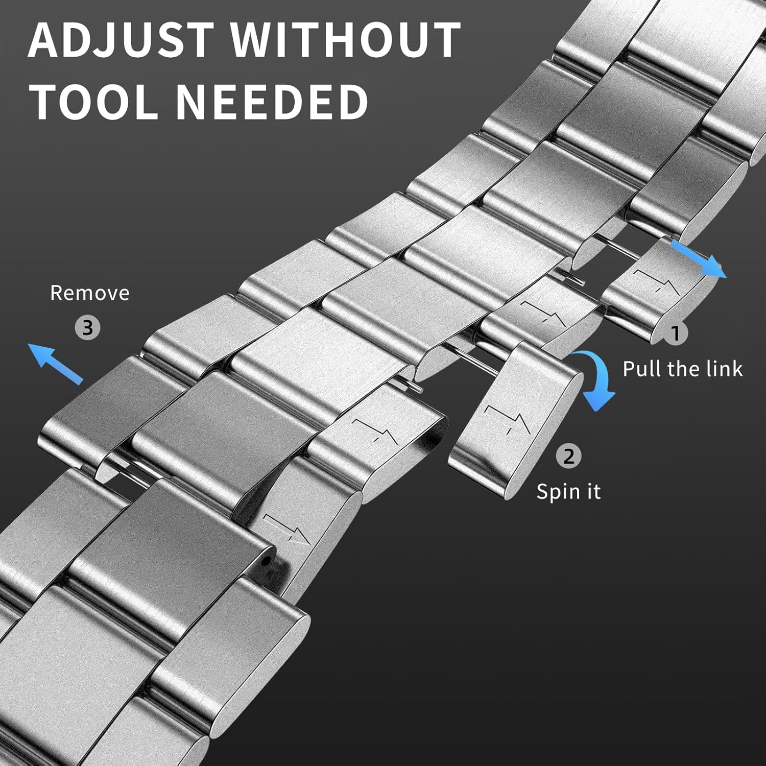 No Tool Needed Titanium Ultra 2 Series 10 46mm Magnetic Band Compatible for Apple Watch Ultra 49mm 45mm 44mm 42mm 41mm 40mm 38mm, Titanium iWatch Strap - Titanium Color Matching iWatch Wristband