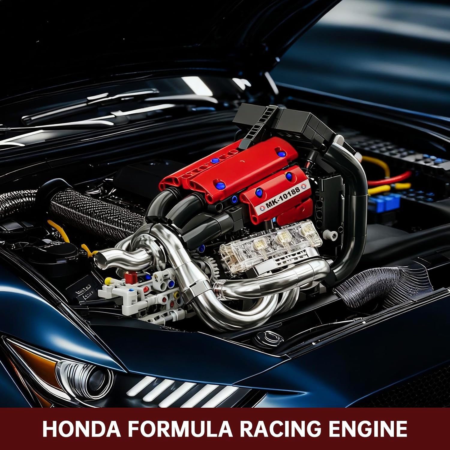 Mould King Formula One Engine Building Blocks, Motor Model Building Toys, Car Combustion Engine Sets, 10188 Creative STEM Kit for Adults 14+ (980PCS)