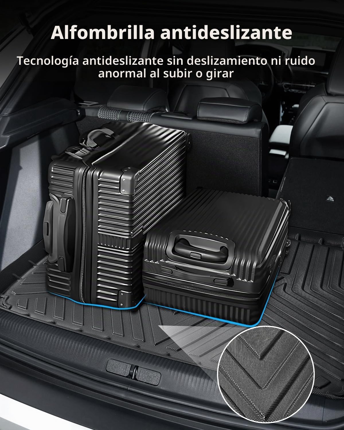 TPE Alfombrillas Maletero para Peugeot 2008 II 2020-2026 | Alfombras Maletero Originales, Protector Maletero Antideslizantes e Impermeables, Funda Maletero con Bordes Elevados