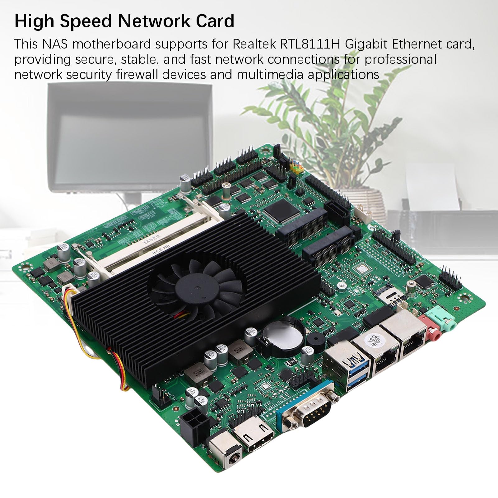 Placa Base NAS Industrial, Procesador Celeron I5 5200U de 4 Núcleos y 4 Hilos hasta 3, GHz, Gráficos UHD de caché de 6 M, con 6 MSATA3.0 para Almacenamiento NAS de Servidor