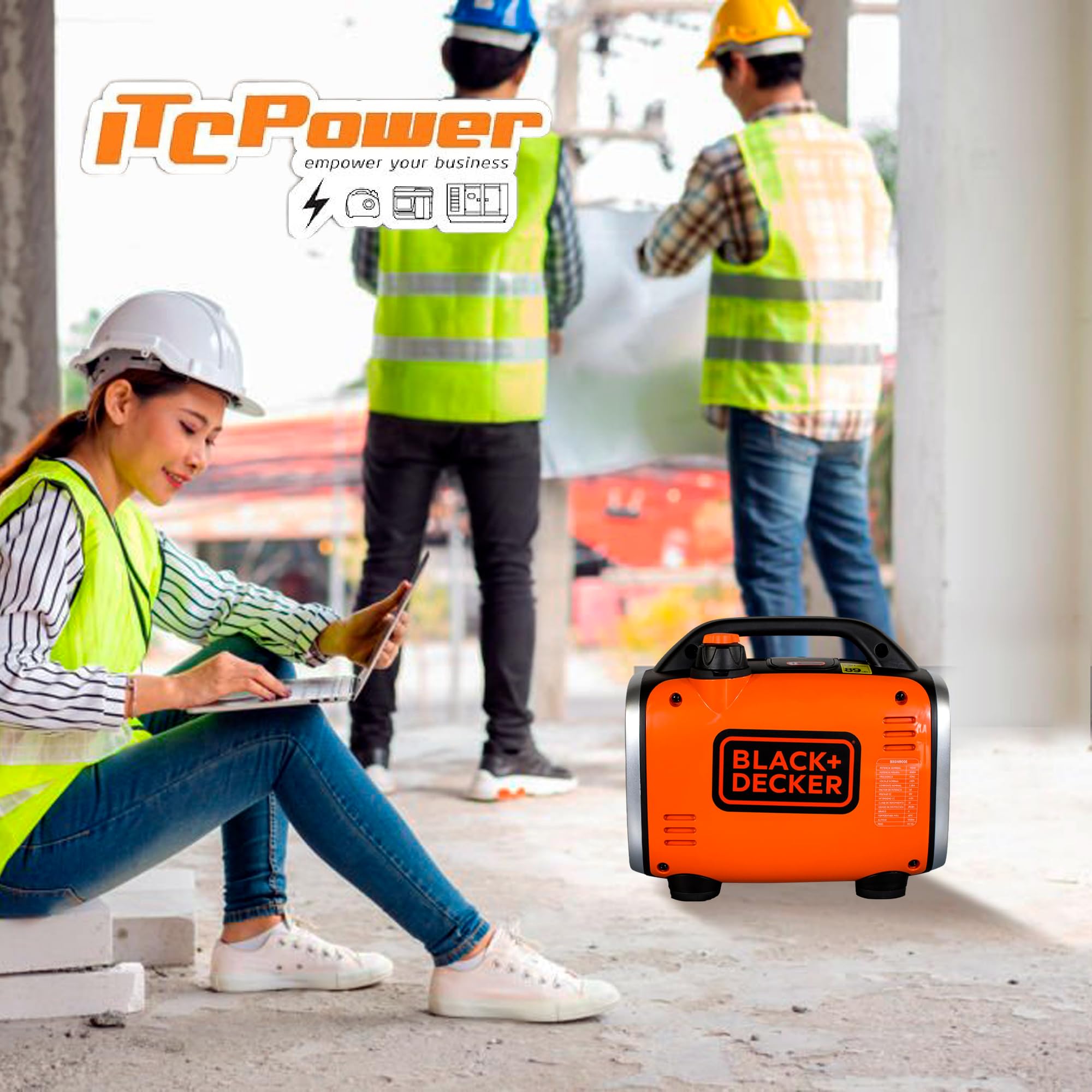 BLACK+DECKER Generador gasolina inverter 900W BXGNI900E