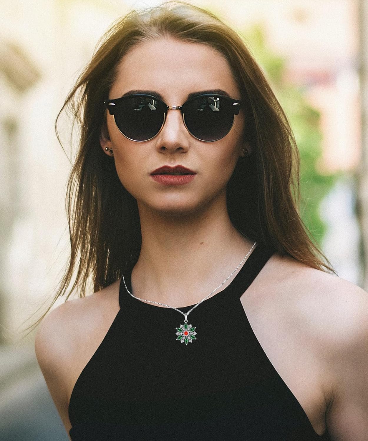 Snowflake Necklace for Women 925 Sterling Silver Pendant Necklaces Jewelry Gifts - Image 3