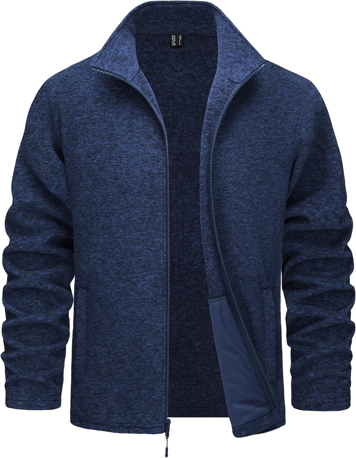 TACVASEN Men's Fleece Jackets Full Zip Lightweight Jacket Casual Soft Warm Coats with Pockets