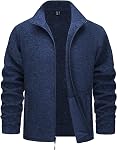 TACVASEN Vestes en polaire pour hommes Full Zip Lightweight Veste Casual Soft Warm Coats avec des poches