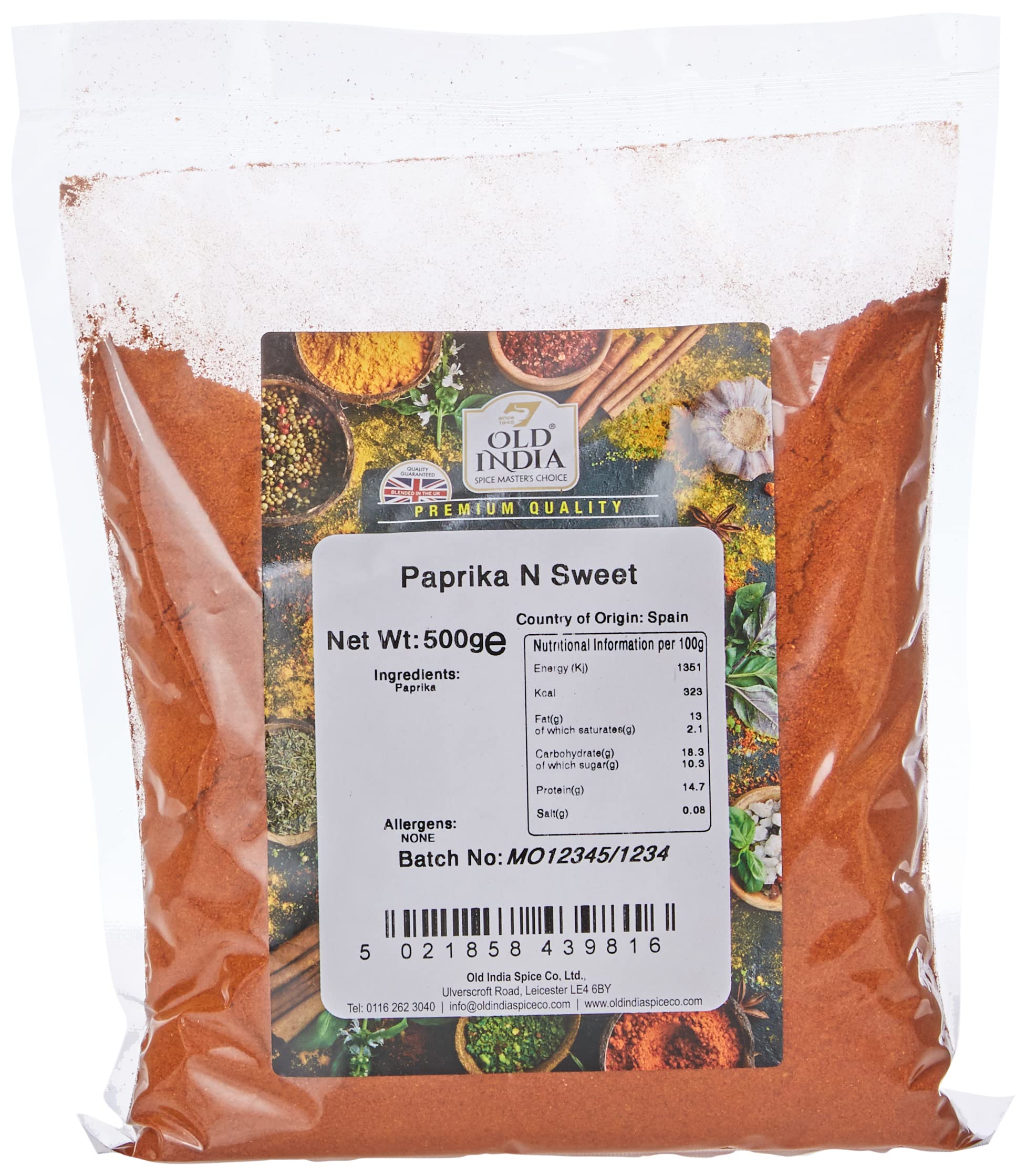 Old India Paprika N Sweet 500g