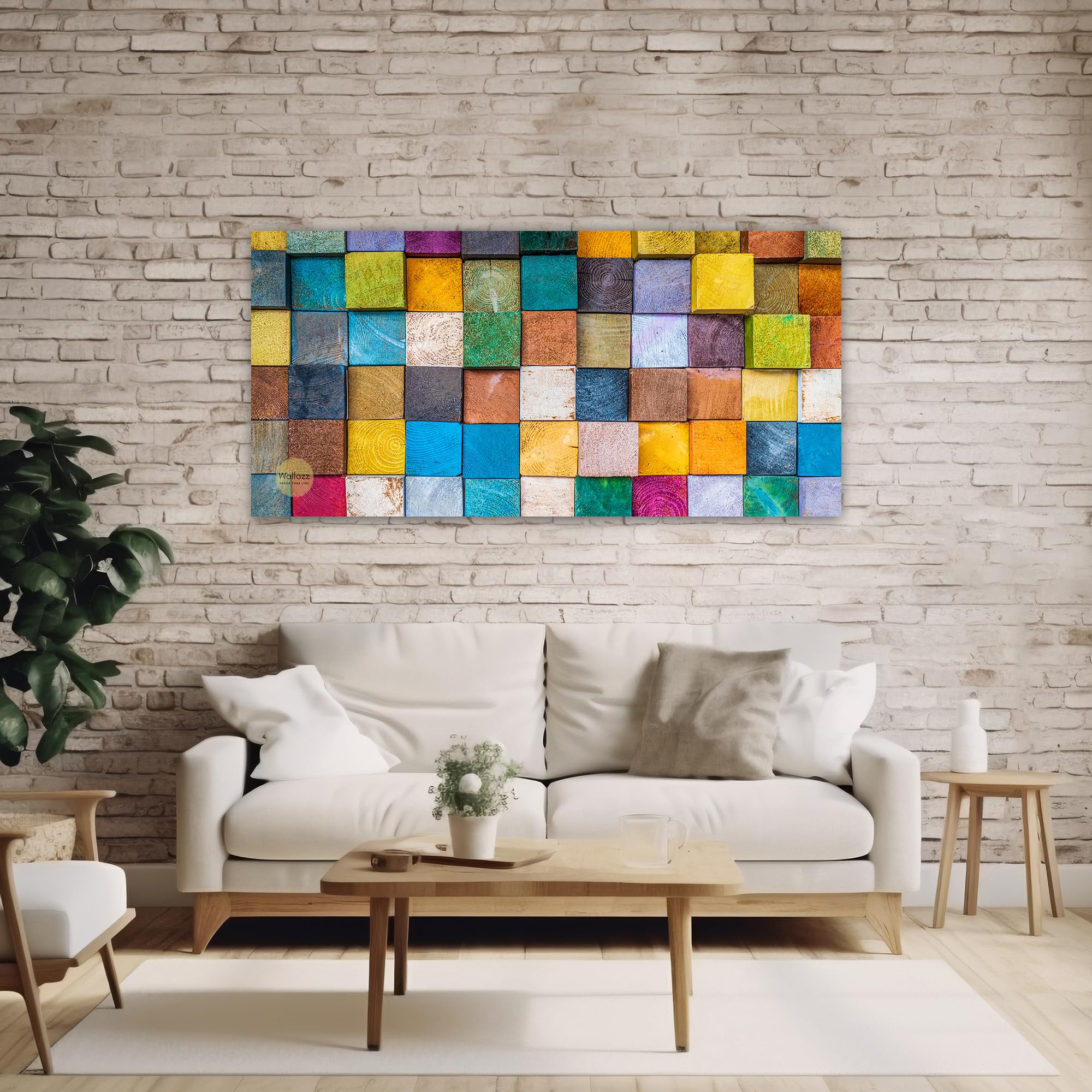 Wallazz Quadri Moderni Soggiorno Riproduzione Quadri famosi su tela - 100% Made in Italy - Arte Astratta, Acquerello, Pop Art, Paesaggi - Quadro Camera da Letto - Qualità Artigianale - 70x140cm