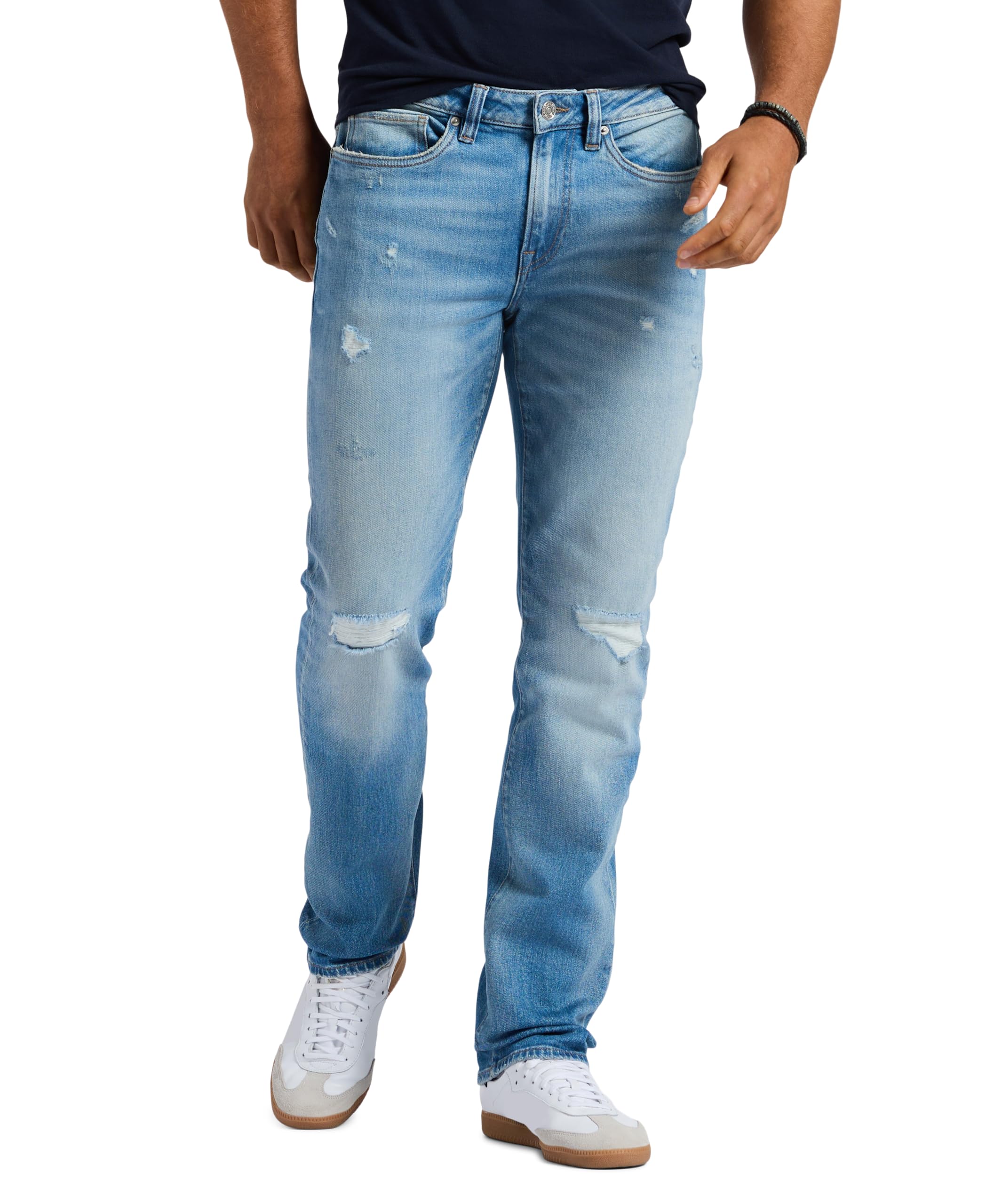 Buffalo David Bitton Men's Straight Six Jeans, Veined and Crinkled