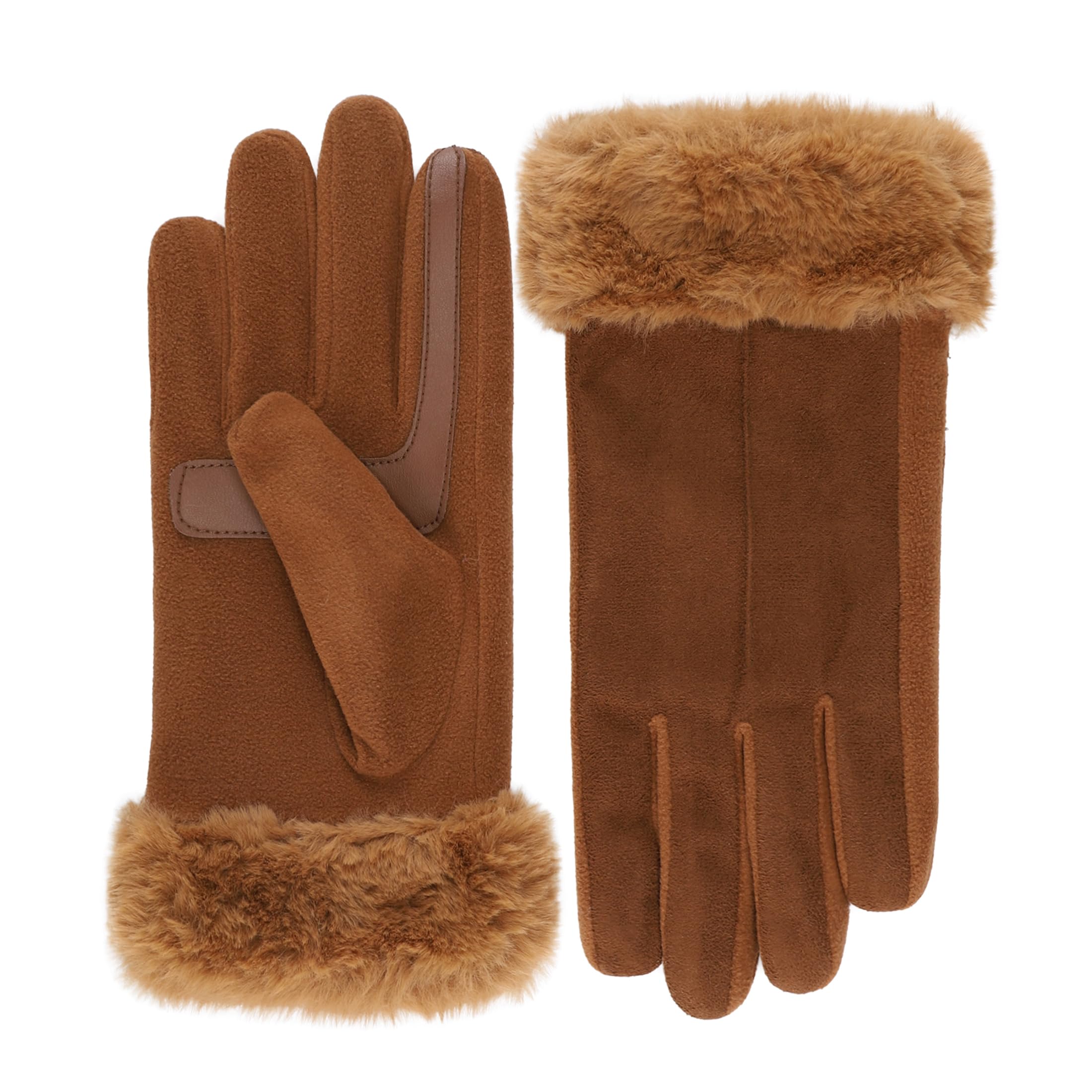 isotoner Water Repellent Faux Fur Cuff Gloves
