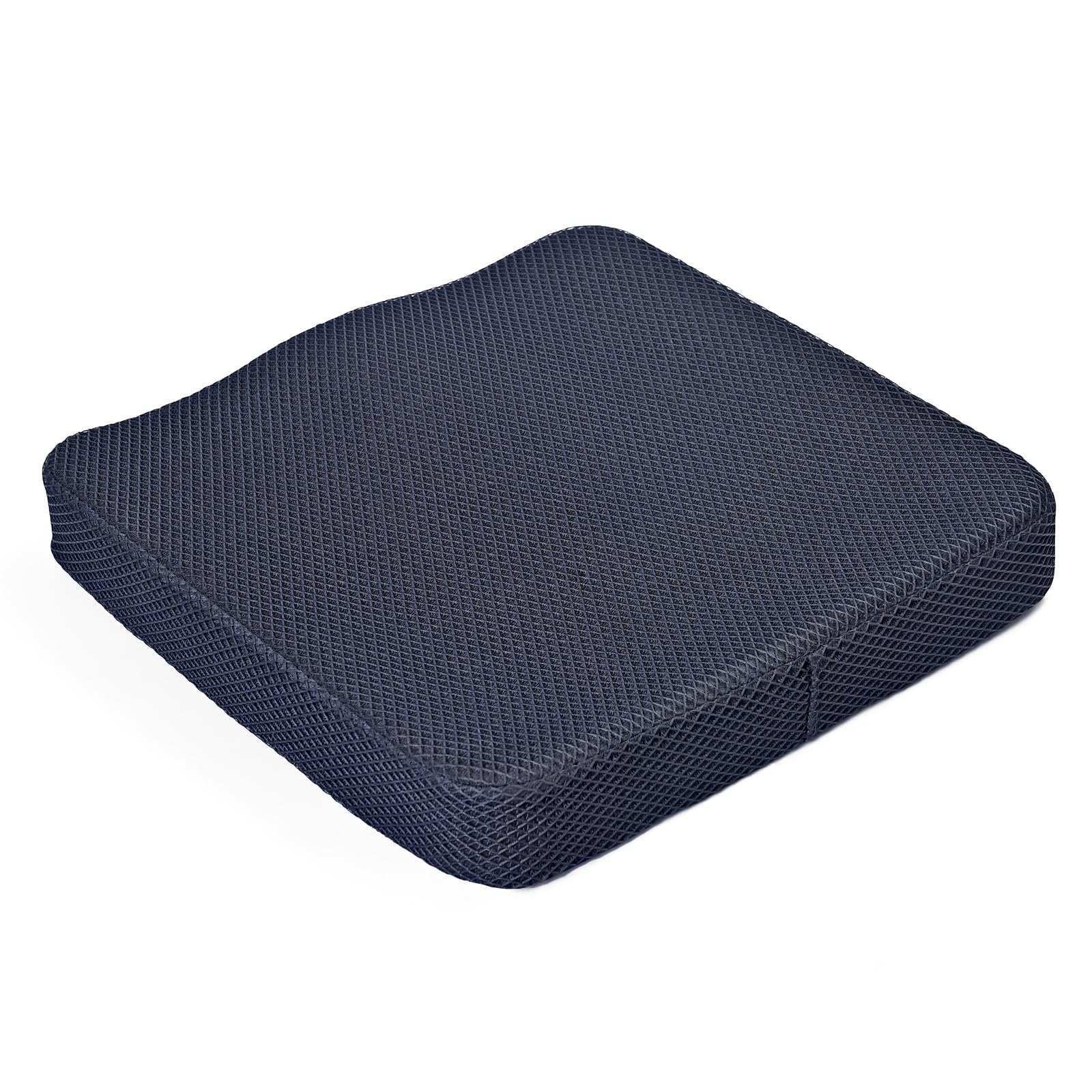 ByteTecpeak Mobility Antidekubitus Sitzkissen Rollstuhl 42x42x6.5 cm, Orthopädisches Kissen Memory Foam, Rollstuhlkissen gegen Dekubitus, Druckentlastendes Sitzkissen, Schwarz