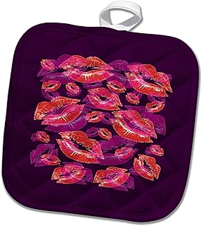 8x8 Potholder - Cúbrame en lápiz labial besos...