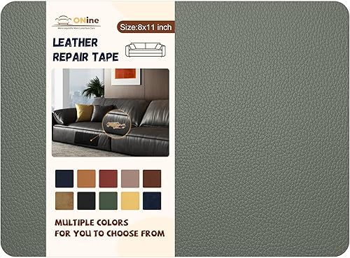 ONine - Parche para reparación de cuero, autoadhesivo, diferentes colores, de 8 x 11 pulgadas para desprender y pegar, sofás, asientos de automóvil,