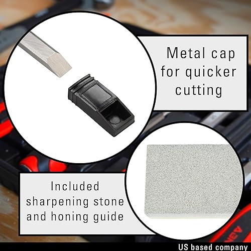 Miniatura 4 de Deadwood Crafted Tools Juego de cinceles y afilado de madera de 13 piezas - Herramientas y equipos de trabajo de madera de primera calidad