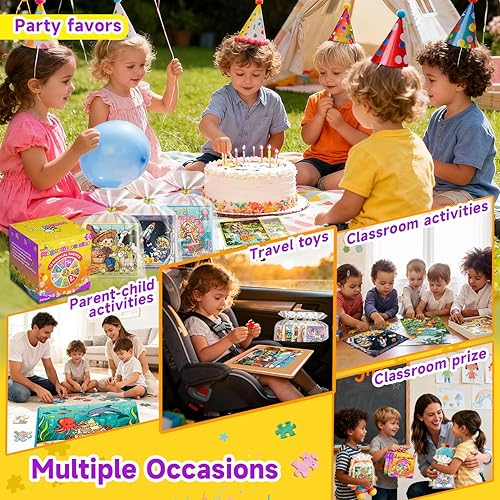 Miniatura 7 de Paquete de 24 recuerdos de fiesta de San Valentín para niños, rompecabezas magnéticos a granel para niños pequeños de 3 a 5 años y niños de 4 a 8