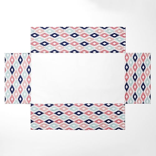 Miniatura 3 de Bacati - Falda de cuna aztecacama infantil (Emma Kilim CoralMintNavy)