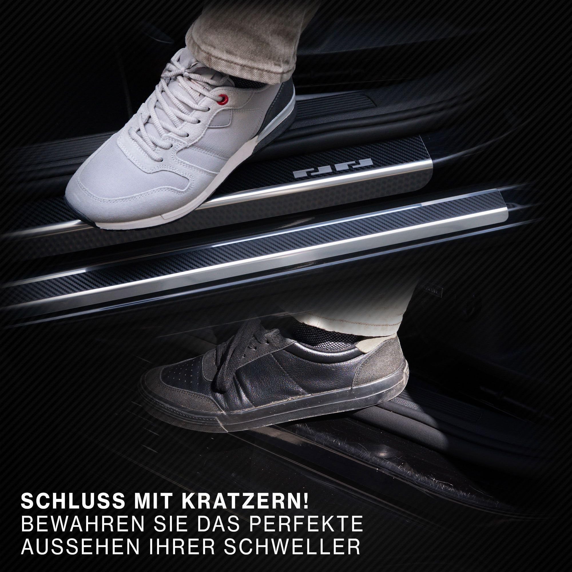 CHROMEMASTER | Einstiegsleisten Edelstahl Kompatibel mit Ford Kuga III 2020+ | Rostfreier Stahl; Kratzschutz für Türschweller-Auto Zubehör Selbstklebend: 4 Stk.-teiliges Set