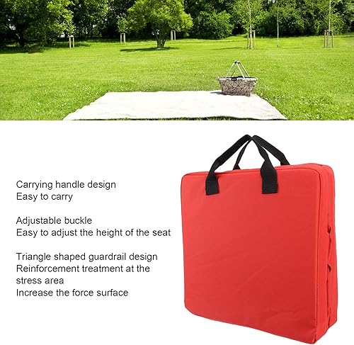 Miniatura 8 de TOPINCN Cojín plegable del asiento del estadio, cojín plegable portátil del asiento del estadio cómodo diseño triangular de la barandilla del paño