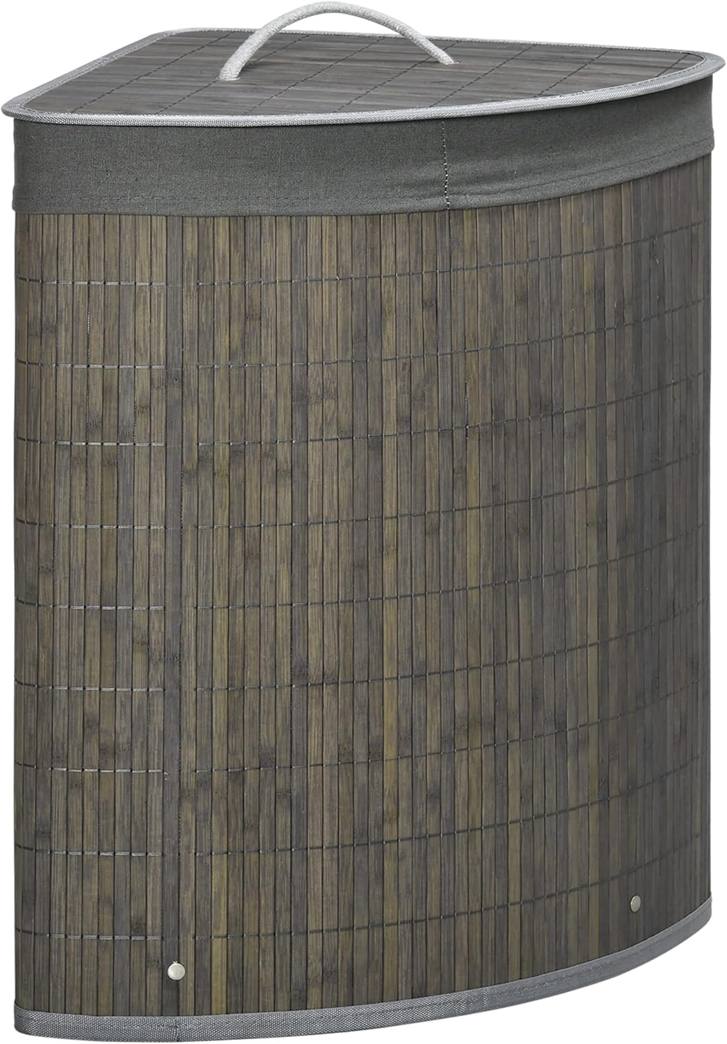 Bamboo Laundry Basket with Lid, 55 Litres Laundry Hamper with